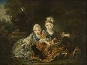 The Duke of Berry and the Count of Provence at the Time of Their Childhood Francois-Hubert Drouais